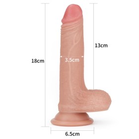 7 inch Dual-layered Real Silicone Dildo LVTOY00001-9
